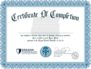 Printed Certificate